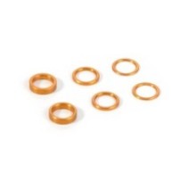 Xray set of alu shims 6.37x8.4mm (0.5mm 1.0mm 2.0mm) - orange X375090-o