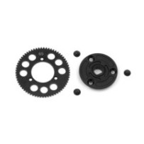 Xray steel spur gear 65t : 48 + composite spur gear adapter X385665