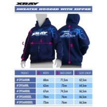 Xray sweater hooded with zipper - blue (m) X395600m