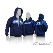 Xray sweater hooded with zipper - blue (s) X395600s