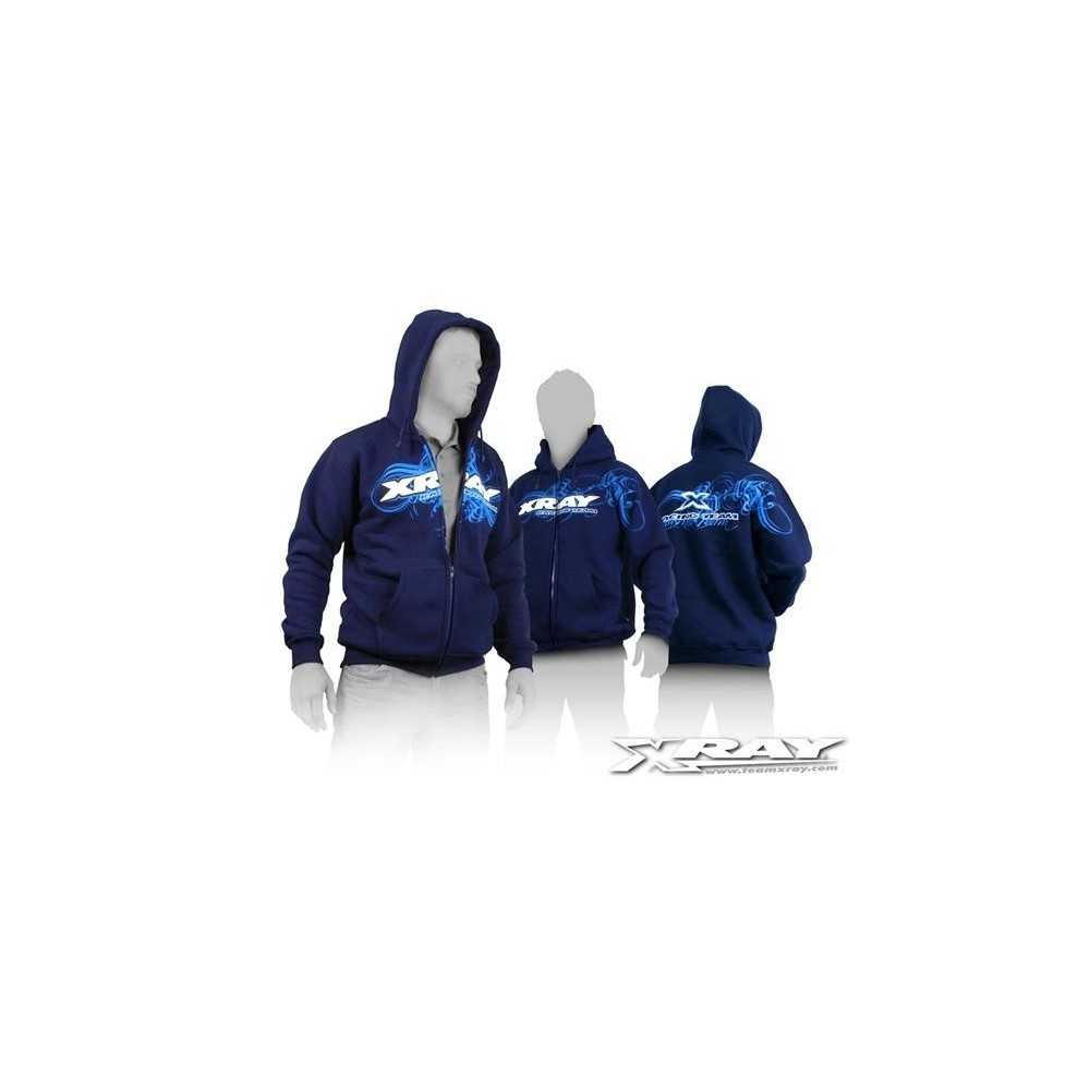 Xray sweater hooded with zipper - blue (s) X395600s Xray sweater hooded with zipper - blue (s) X395600s