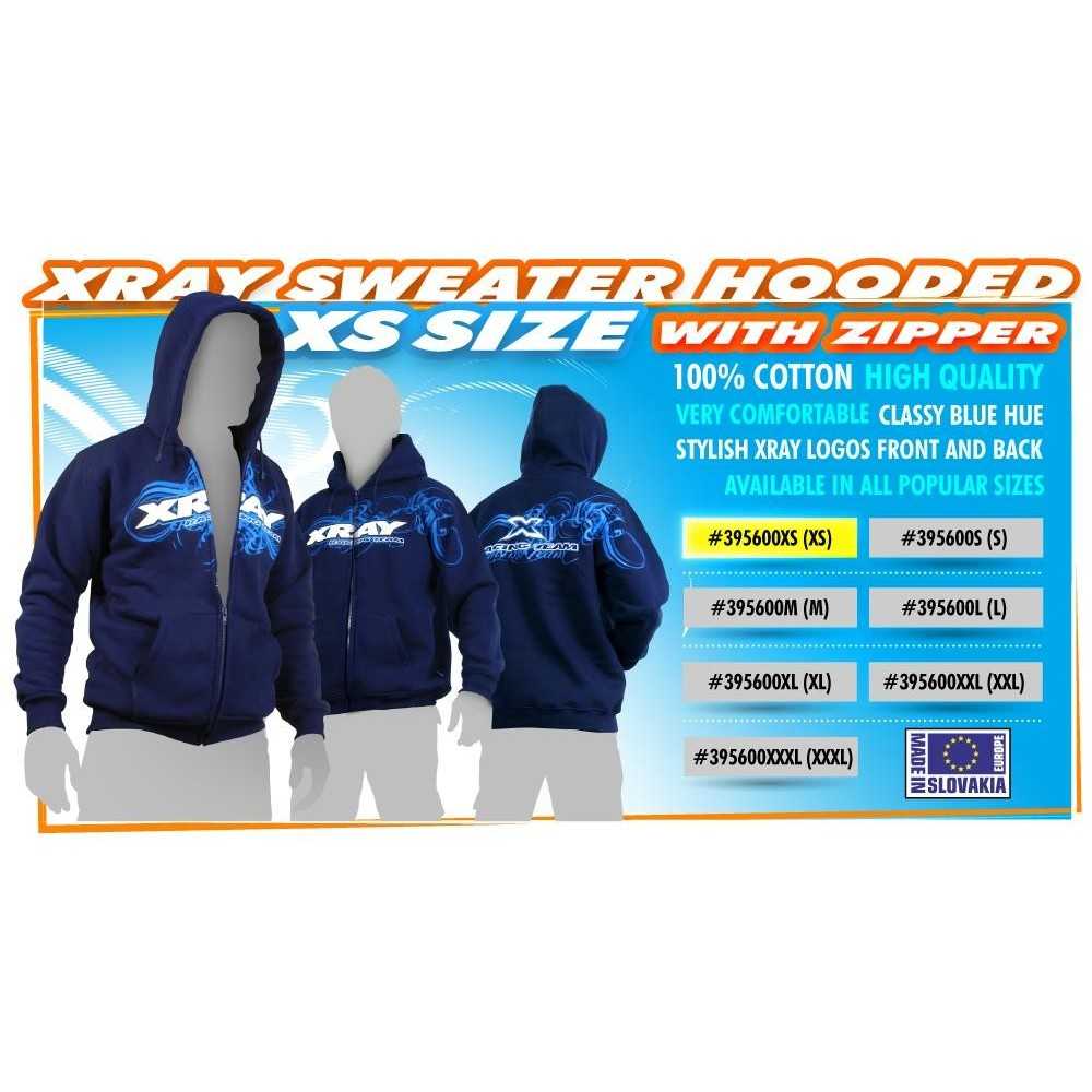 Xray sweater hooded with zipper - blue (xs) X395600xs Xray sweater hooded with zipper - blue (xs) X395600xs