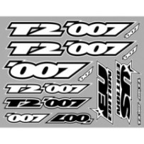 Xray t2'007 sticker for body white die-cut X397322