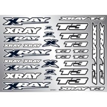 Xray t3 sticker for body - white X397325