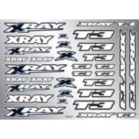 Xray t3 sticker for body - white X397325