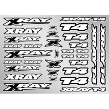 Xray t4 sticker for body - white X397326