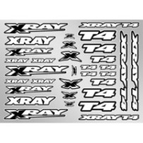 Xray t4 sticker for body - white X397326