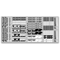 Xray t1r sticker for body white X397330