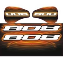 Xray xb808 wing sticker die-cut black X397357