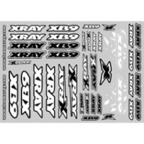 Xray xb9 sticker for body - white X397358
