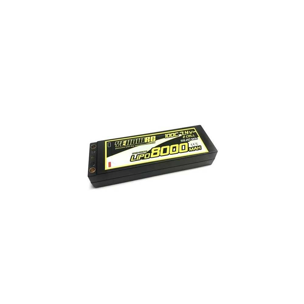 YellowRC Yellow RC LiPo 8000mAh 7,4V 2S 100C Hardcase YEL2680 YellowRC Yellow RC LiPo 8000mAh 7,4V 2S 100C Hardcase YEL2680