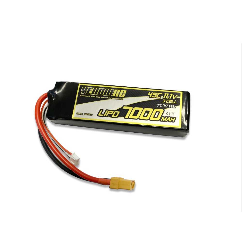 YellowRC Yellow RC LiPo 7000mAh 11.1V 3S 45C/90C XT90 Plug fits most 1/8 cars YEL2877XT YellowRC Yellow RC LiPo 7000mAh 11.1V 3S 45C/90C XT90 Plug fits most 1/8 cars YEL2877XT