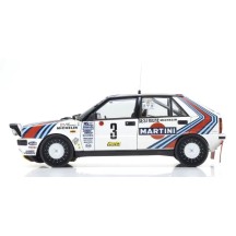 Kyosho 1:18 Lancia Delta HF 4WD Rally Monte Carlo 1988 Martini Nr.3 KS08960F