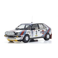 Kyosho 1:18 Lancia Delta HF 4WD Rally Monte Carlo 1988 Martini Nr.3 KS08960F