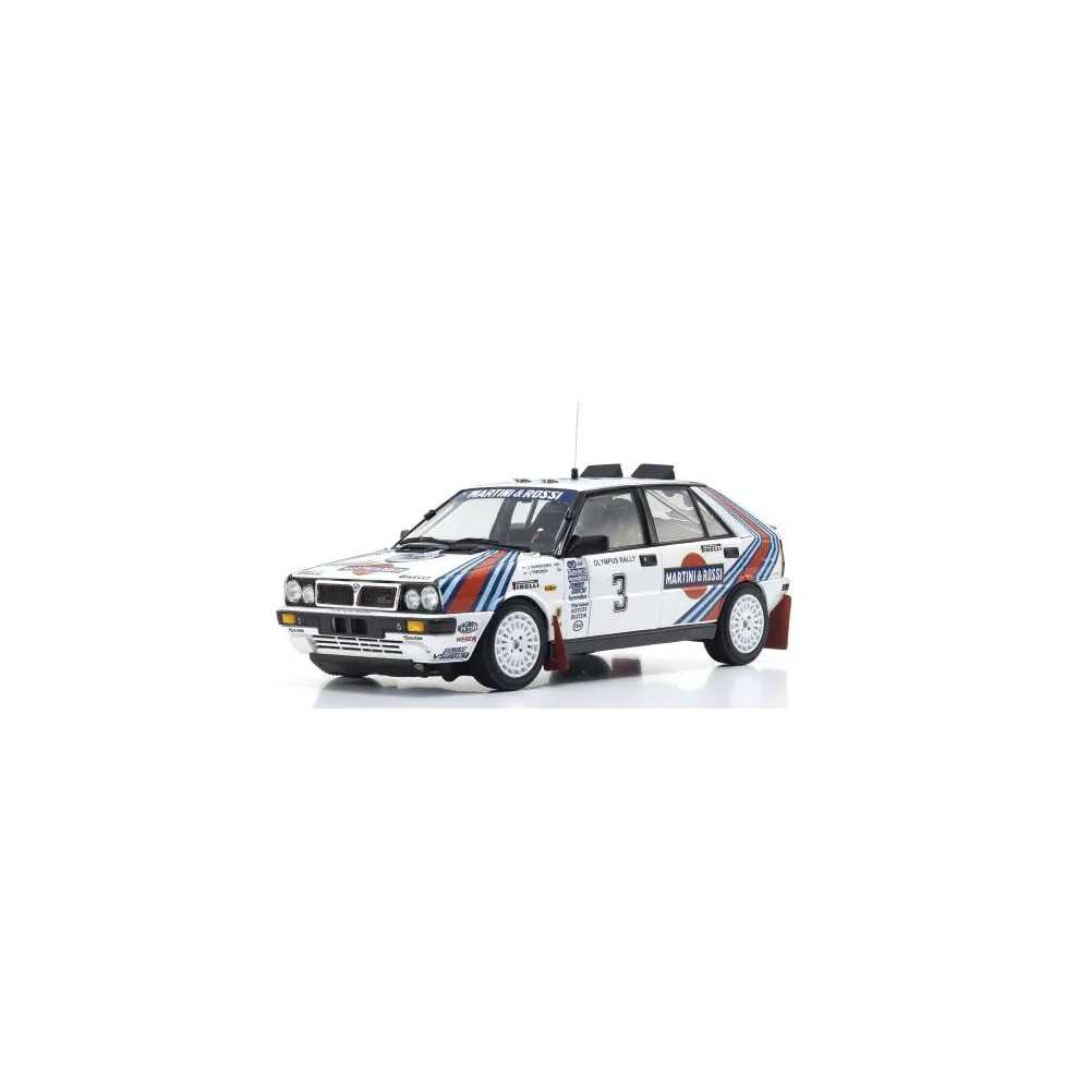 Kyosho 1:18 Lancia Delta HF 4WD Olympus Rally 1987 Martini Rossi Nr.3 KS08960E