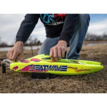 Pro Boat Blackjack 24" V2 Catamaran Brushless: RTR Heat Wave Visual PRB08049T1