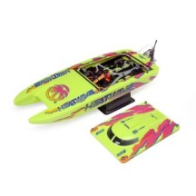 Pro Boat Blackjack 24" V2 Catamaran Brushless: RTR Heat Wave Visual PRB08049T1
