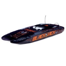 Pro Boat Blackjack 42" 8S Brushless Catamaran RTR: Black-Orange PRB08043T1