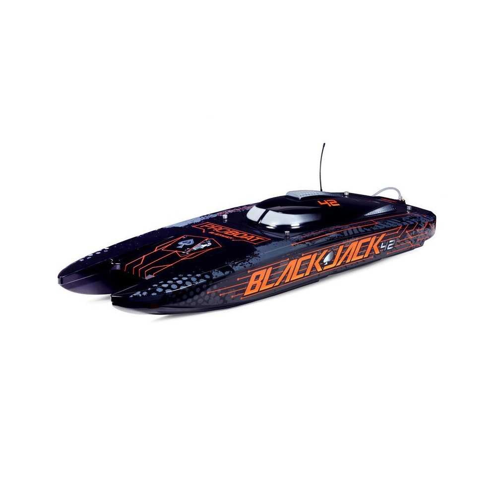 Pro Boat Blackjack 42" 8S Brushless Catamaran RTR: Black-Orange PRB08043T1 Pro Boat Blackjack 42" 8S Brushless Catamaran RTR: Black-Orange PRB08043T1