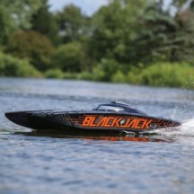 Pro Boat Blackjack 42" 8S Brushless Catamaran RTR: Black-Orange PRB08043T1