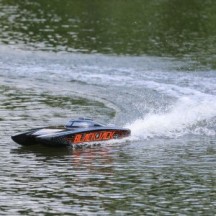 Pro Boat Blackjack 42" 8S Brushless Catamaran RTR: Black-Orange PRB08043T1