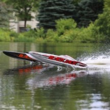 Pro Boat Blackjack 42" 8S Brushless Catamaran RTR: Black-Orange PRB08043T1