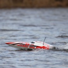 Pro Boat Impulse 32" Brushless Deep-V RTR with Smart White-Red PRB08037T2