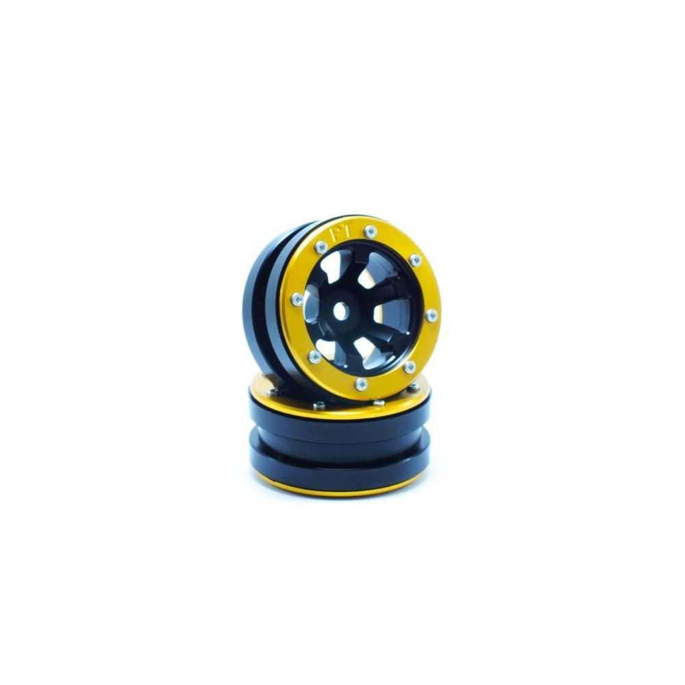 Metsafil Beadlock Wheels PT- Claw Black/Gold 1.9 MT0060BGO Metsafil Beadlock Wheels PT- Claw Black/Gold 1.9 MT0060BGO