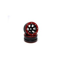 Metsafil Beadlock Wheels PT- Claw Black/Red 1.9 (2 pcs) MT0060BR