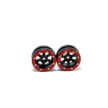 Metsafil Beadlock Wheels PT- Claw Black/Red 1.9 (2 pcs) MT0060BR