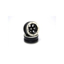 Metsafil Beadlock Wheels PT- Claw Black/Silver 1.9 (2 pcs) MT0060BS