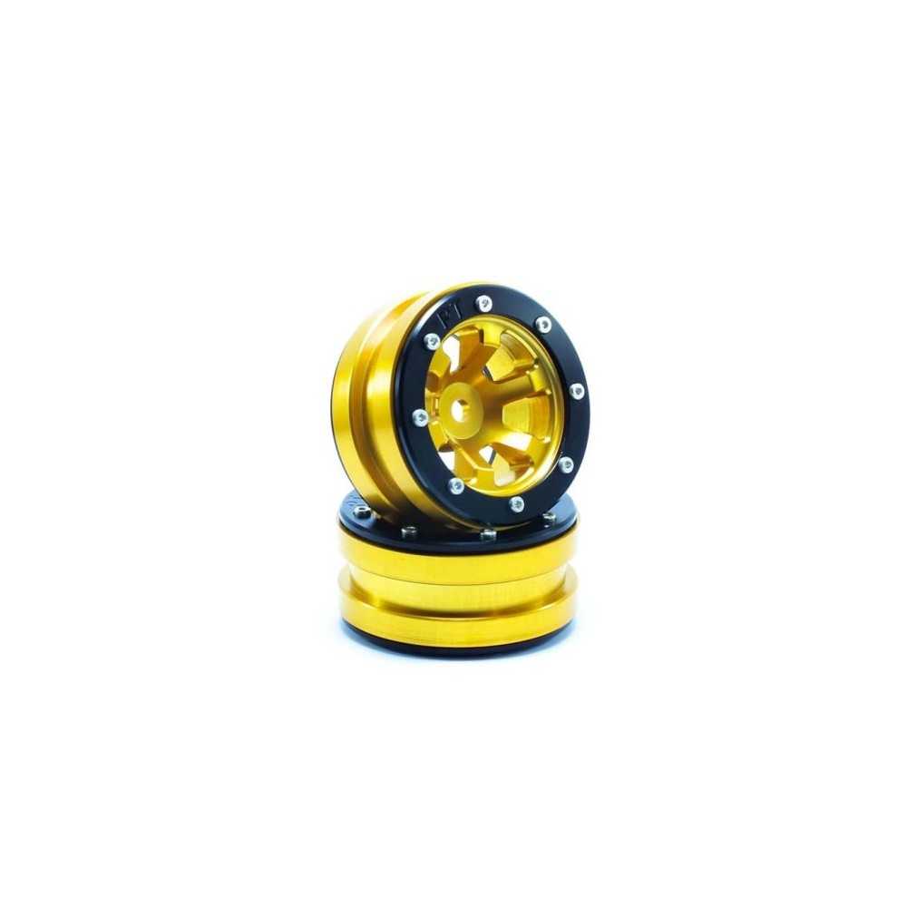 Metsafil Beadlock Wheels PT- Claw Gold/Black 1.9 MT0060GOB