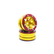 Metsafil Beadlock Wheels PT- Claw Gold/Red 1.9 MT0060GOR
