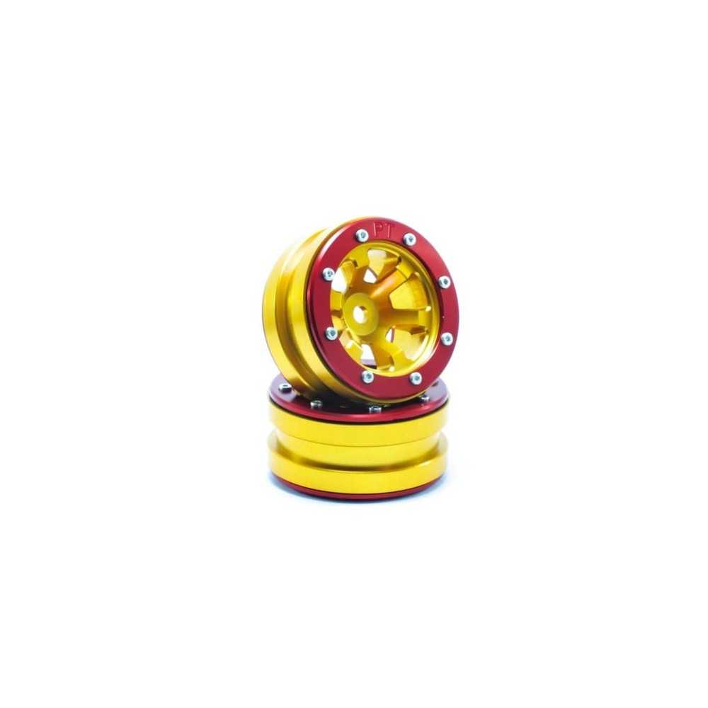 Metsafil Beadlock Wheels PT- Claw Gold/Red 1.9 MT0060GOR