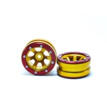 Llantas beadlock Metsafil Claw dorado/rojo MT0060GOR