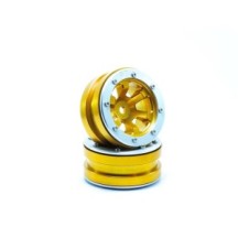 Metsafil Beadlock Wheels PT- Claw Gold/Silver 1.9 MT0060GOS
