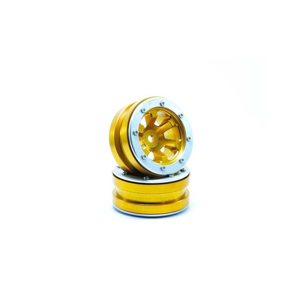Metsafil Beadlock Wheels PT- Claw Gold/Silver 1.9 MT0060GOS
