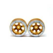 Metsafil Beadlock Wheels PT- Claw Gold/Silver 1.9 MT0060GOS