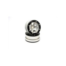Metsafil Beadlock Wheels PT- Claw Silver/Black 1.9 (2 pcs) MT0060SB