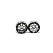 Metsafil Beadlock Wheels PT- Claw Silver/Black 1.9 (2 pcs) MT0060SB