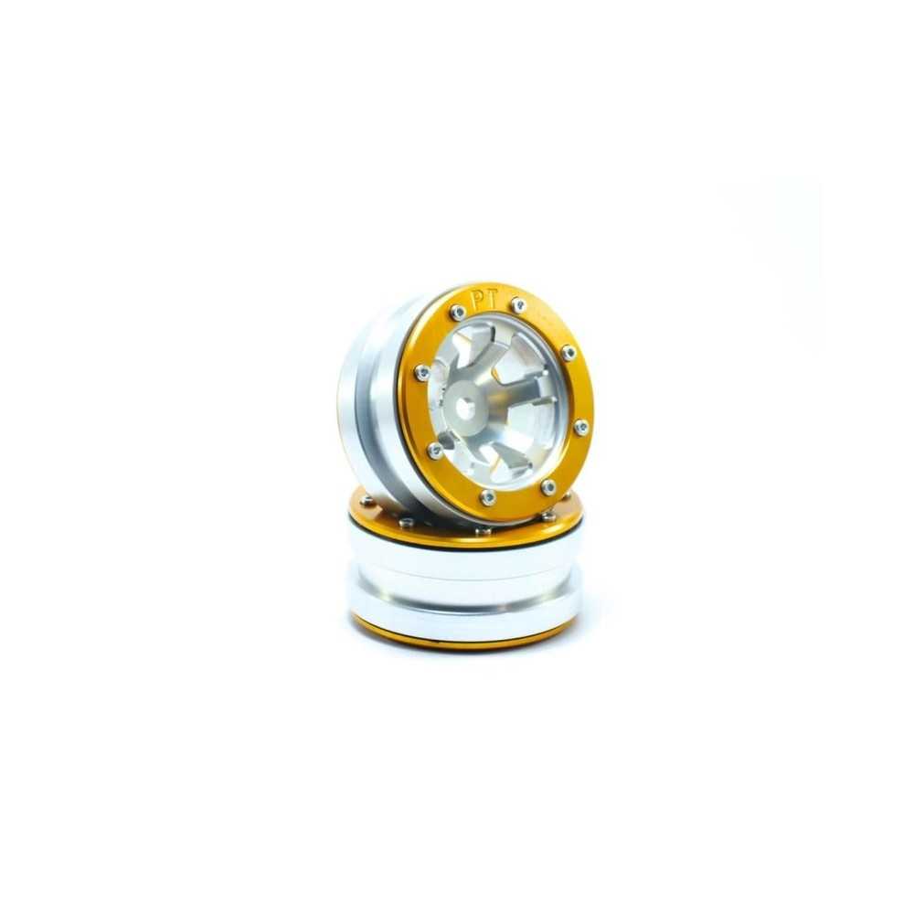 Metsafil Beadlock Wheels PT- Claw Silver/Gold 1.9 MT0060SGO Metsafil Beadlock Wheels PT- Claw Silver/Gold 1.9 MT0060SGO