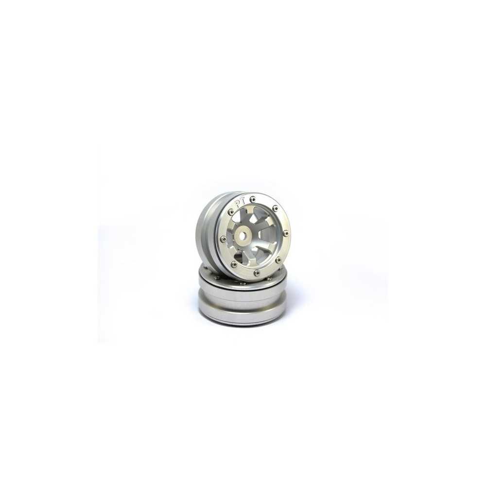 Metsafil Beadlock Wheels PT- Claw Silver/Silver 1.9 (2 pcs) MT0060SS Metsafil Beadlock Wheels PT- Claw Silver/Silver 1.9 (2 pcs) MT0060SS