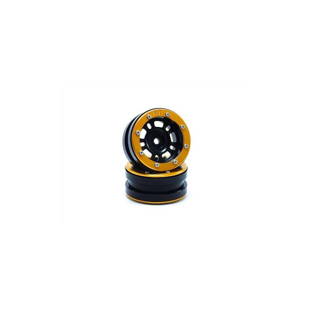 Metsafil Beadlock Wheels PT- Distractor Black/Gold 1.9 MT0040BGO Metsafil Beadlock Wheels PT- Distractor Black/Gold 1.9 MT0040BGO