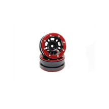 Metsafil Beadlock Wheels PT- Distractor Black/Red 1.9 (2 pcs) MT0040BR