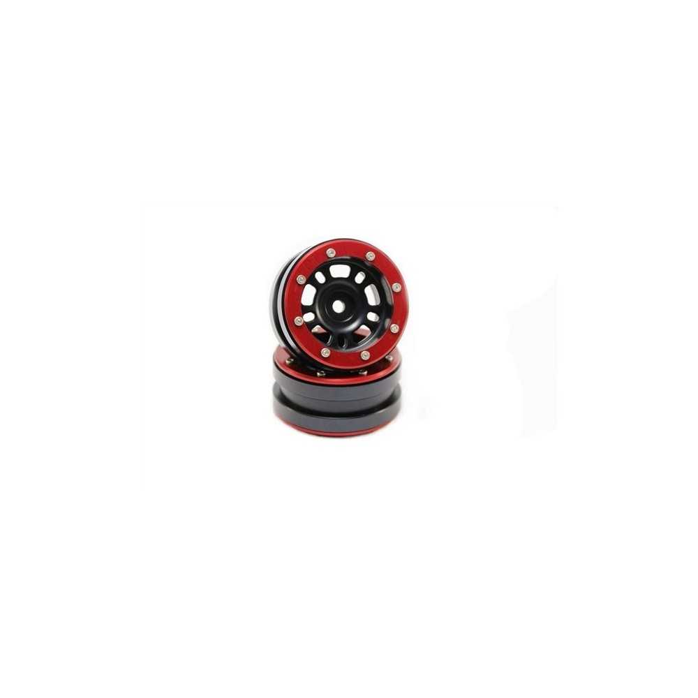 Metsafil Beadlock Wheels PT- Distractor Black/Red 1.9 (2 pcs) MT0040BR Metsafil Beadlock Wheels PT- Distractor Black/Red 1.9 (2 pcs) MT0040BR