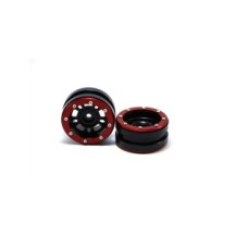 Metsafil Beadlock Wheels PT- Distractor Black/Red 1.9 (2 pcs) MT0040BR