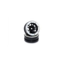 Metsafil Beadlock Wheels PT- Distractor Black/Silver 1.9 (2 pcs) MT0040BS