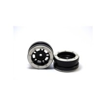 Llantas beadlock Metsafil Distractor negro/plata MT0040BS