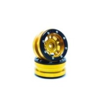 Metsafil Beadlock Wheels PT- Distractor Gold/Black 1.9 MT0040GOB
