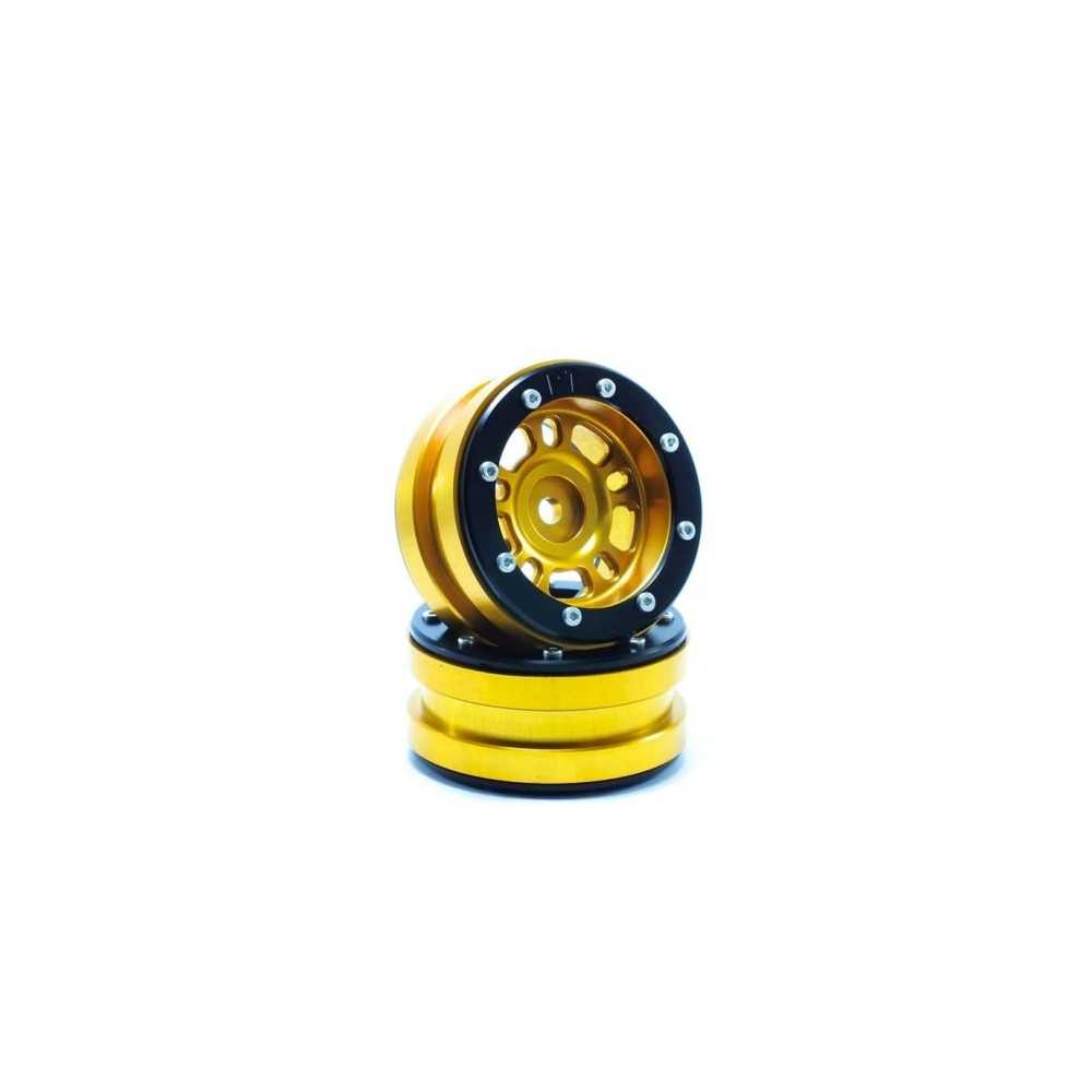 Metsafil Beadlock Wheels PT- Distractor Gold/Black 1.9 MT0040GOB